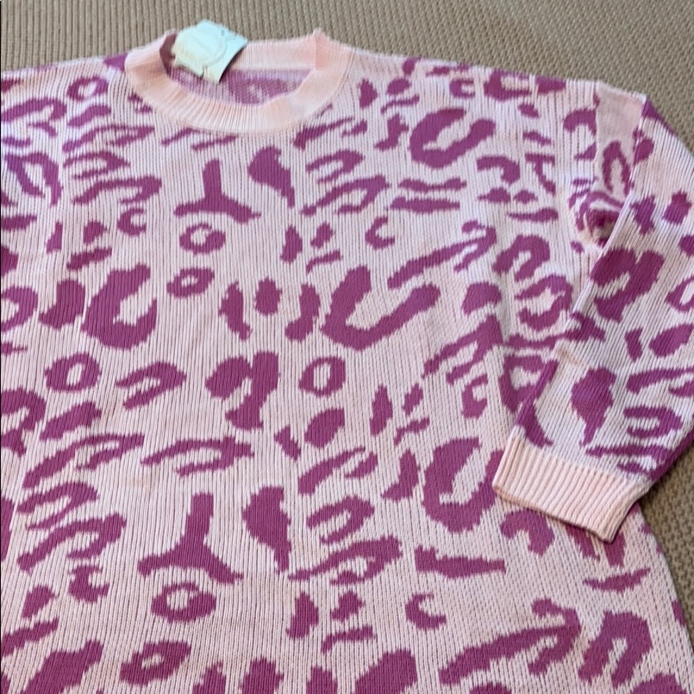 pink cheetah sweater